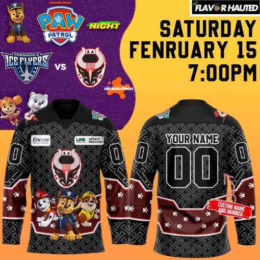 Birmingham Bulls x Paw Patrol Night Wiener Dog Race Hockey Jersey