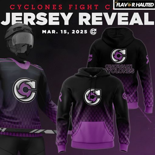 Cincinnati Cyclones Fight Cancer New Limited Edition Hoodie