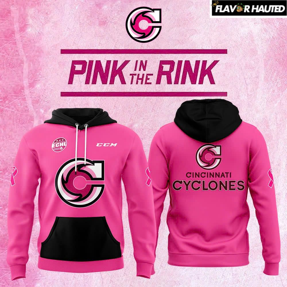 Cincinnati Cyclones Pink in the Rink 2025 Hoodie Cincinnati Cyclones Pink in the Rink 2025 Hoodie