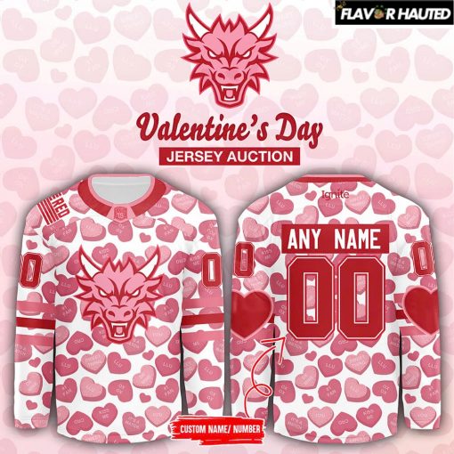 Columbus River Dragons x Valentine 2025 Costom Hockey Jersey