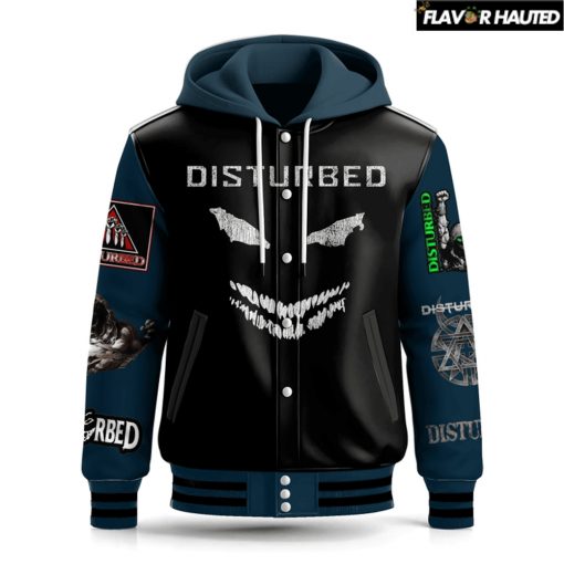 Disturbed The Sickness Anniversary Tour Hooded Varsity Jacket