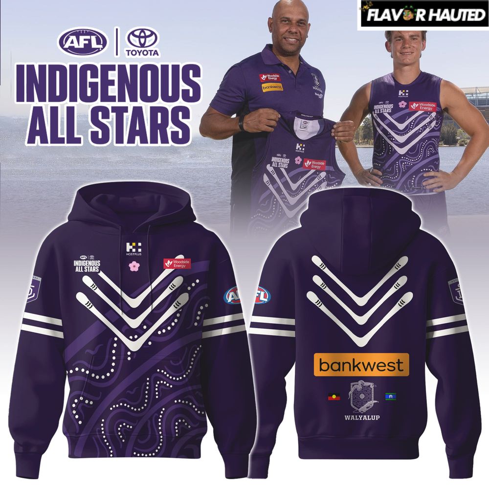Fremantle Dockers Indigenous All Stars New 2025 Hoodie Fremantle Dockers Indigenous All Stars New 2025 Hoodie