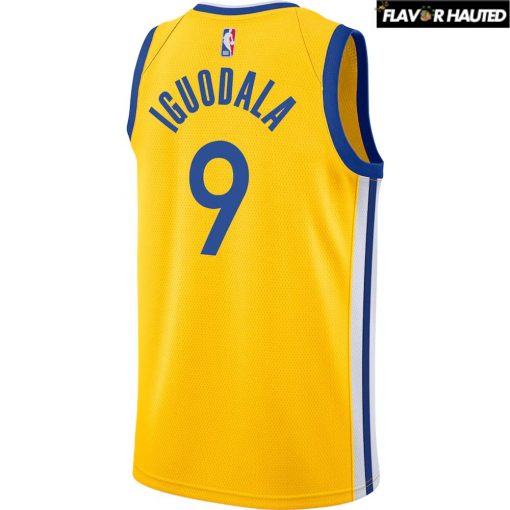 Golden State Warriors Andre Iguodala Gold 2021-22 Swingman Badge Basketball Jersey