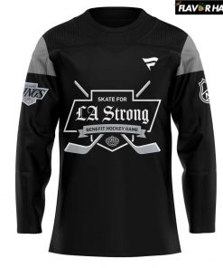 Los Angeles Kings LA Strong for Fan New Black Hockey Jersey