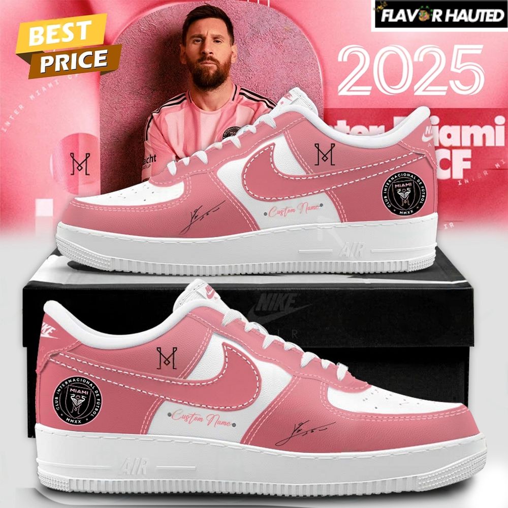 Messi Inter Miami 2025 Limited Edition Pink Nike Air Force 1 Messi Inter Miami 2025 Limited Edition Pink Nike Air Force 1