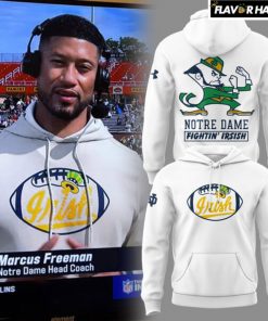 Notre Dame Fighting Irish Football New White Hoodie