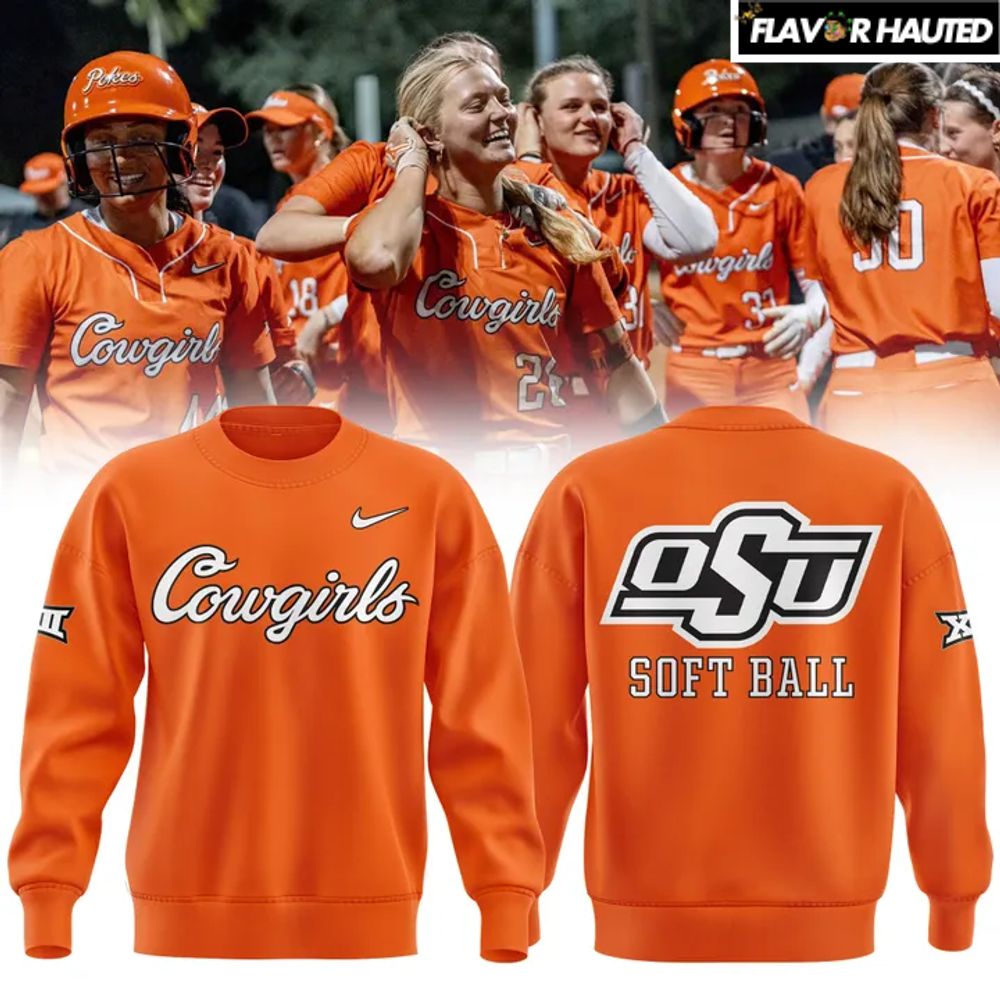 OSU Cowgirl Softball for Fans Special New Orange Sweatshirt OSU Cowgirl Softball for Fans Special New Orange Sweatshirt