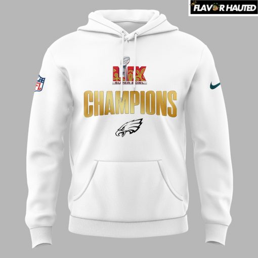 Philadelphia Eagles Let’s Hunt New SUPER BOWL LIX White Hoodie