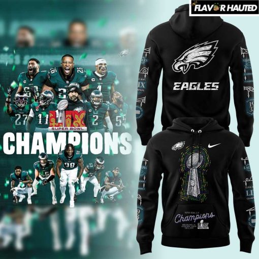 Philadelphia Eagles Super Bowl LIX Champions Lombardi Trophy Hoodie