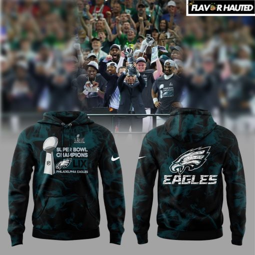 Philadelphia Eagles Super Bowl LIX Smoker Midnight Green Hoodie