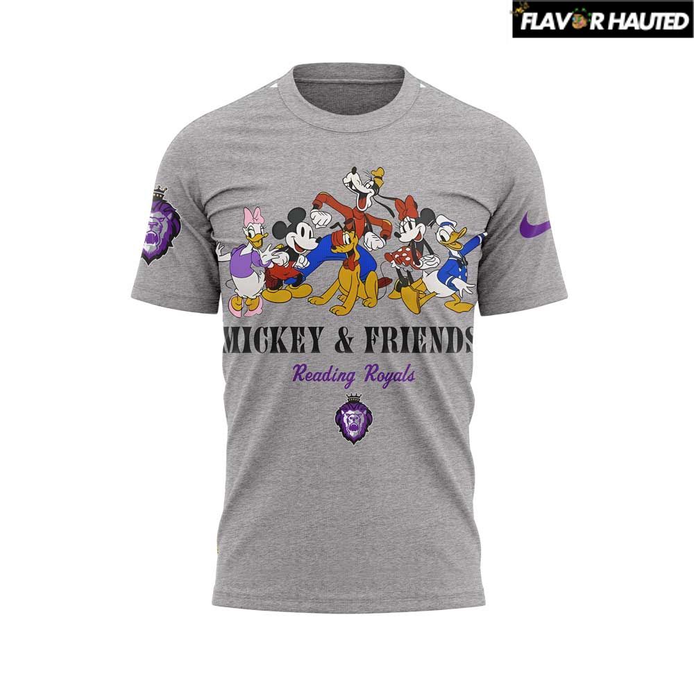 Reading Royals Mickey & Friends Night Edition Grey T-Shirt Reading Royals Mickey & Friends Night Edition Grey T-Shirt