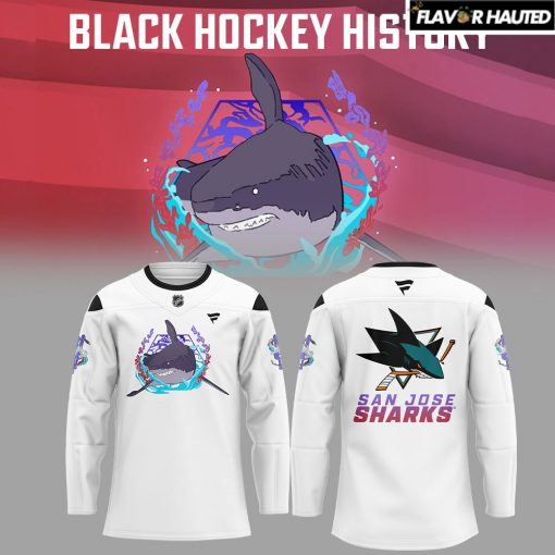 San Jose Sharks Black Hockey History New For Fans Jersey