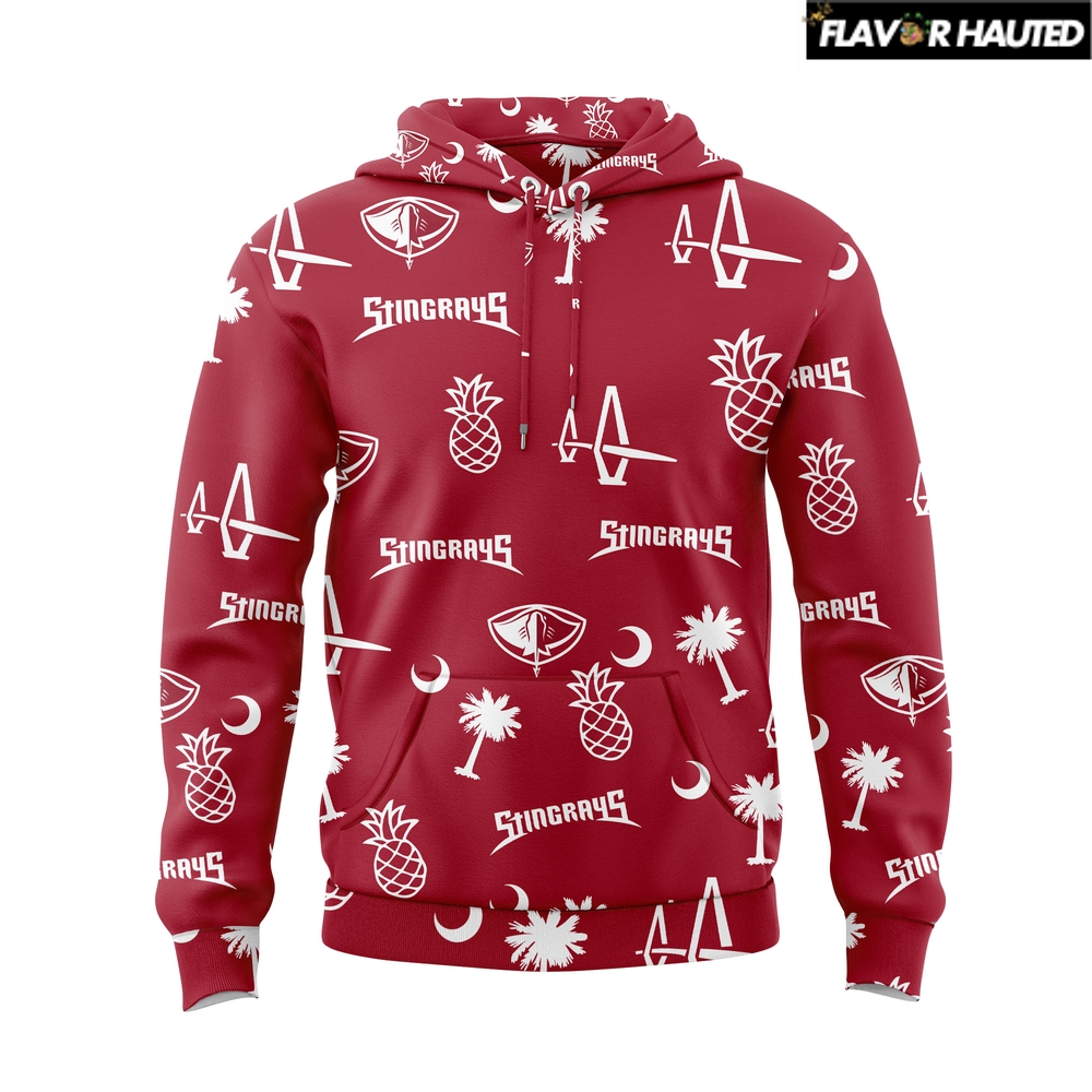 South Carolina Stingrays I Love CHS Night Tropical Pattern Hoodie South Carolina Stingrays I Love CHS Night Tropical Pattern Hoodie