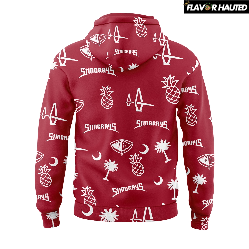 South Carolina Stingrays I Love CHS Night Tropical Pattern Hoodie South Carolina Stingrays I Love CHS Night Tropical Pattern Hoodie
