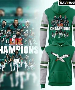 Super Bowl LIX Philadelphia Eagles Champions Club Green Hoodie