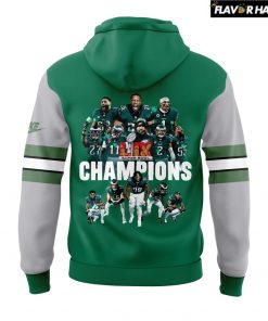 Super Bowl LIX Philadelphia Eagles Champions Club Green Hoodie