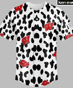 Wisconsin Badgers Cow Print Special Edition Baseball Jersey