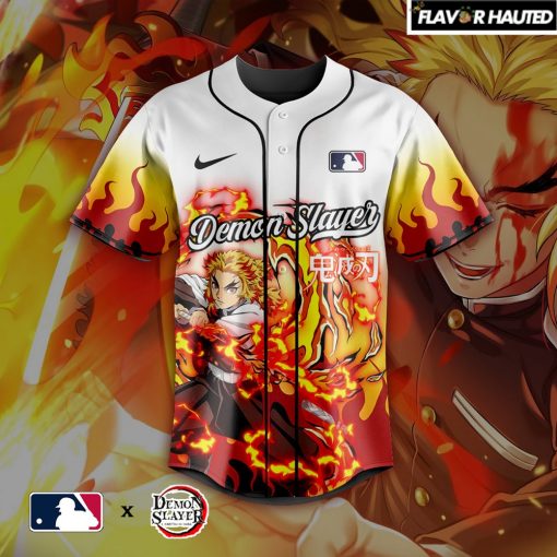Demon Slayer Kyojuro Rengoku Custom Limited Edition Baseball Jersey