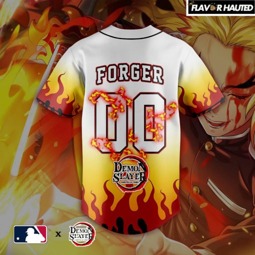 Demon Slayer Kyojuro Rengoku Custom Limited Edition Baseball Jersey