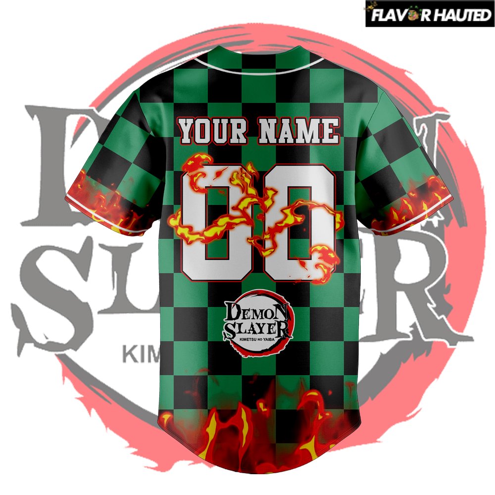 Demon Slayer Tanjiro Kamado Custom Limited Edition Baseball Jersey Demon Slayer Tanjiro Kamado Custom Limited Edition Baseball Jersey