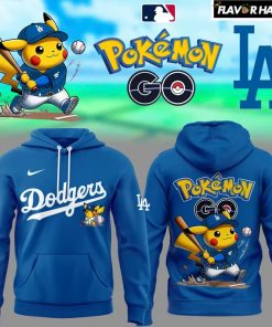 Dodgers Pikachu Baseball Special Edition Blue Hoodie