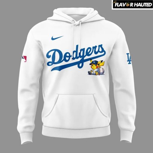 Dodgers Pikachu Baseball Special Edition White Hoodie