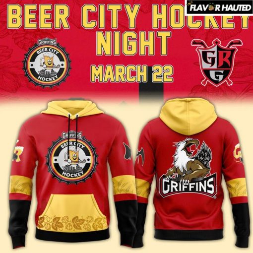 Grand Rapids Griffins x Beer City 2025 Hockey Night Hoodie