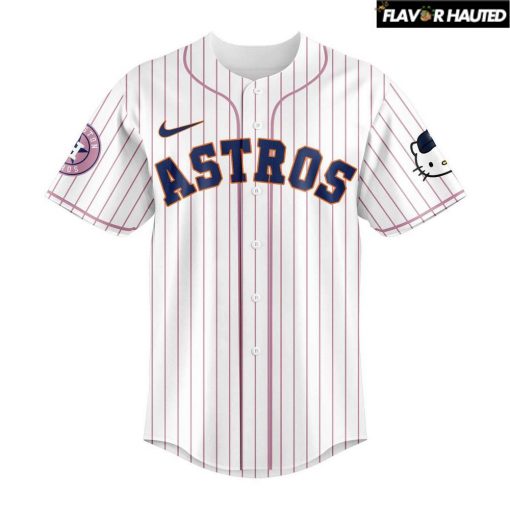 Houston Astros x Hello Kitty Night Striped Special Baseball Jersey