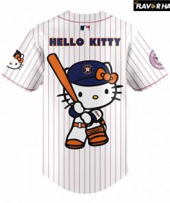 Houston Astros x Hello Kitty Night Striped Special Baseball Jersey