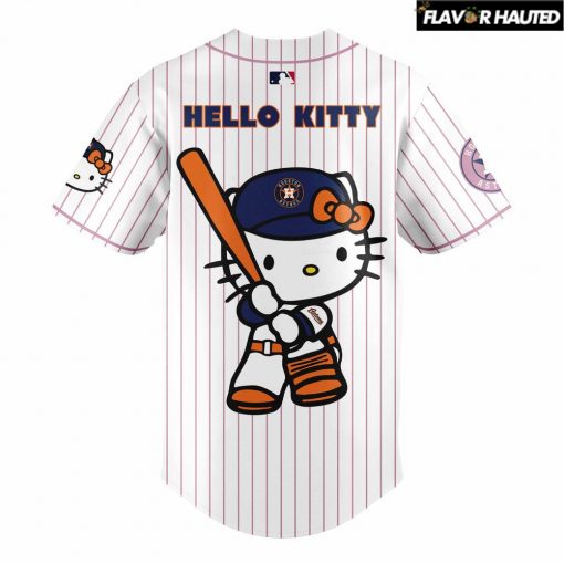 Houston Astros x Hello Kitty Night Striped Special Baseball Jersey