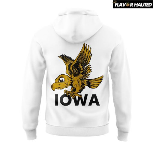 Iowa Hawkeyes Men’s Basketball Legacy Logo White Hoodie