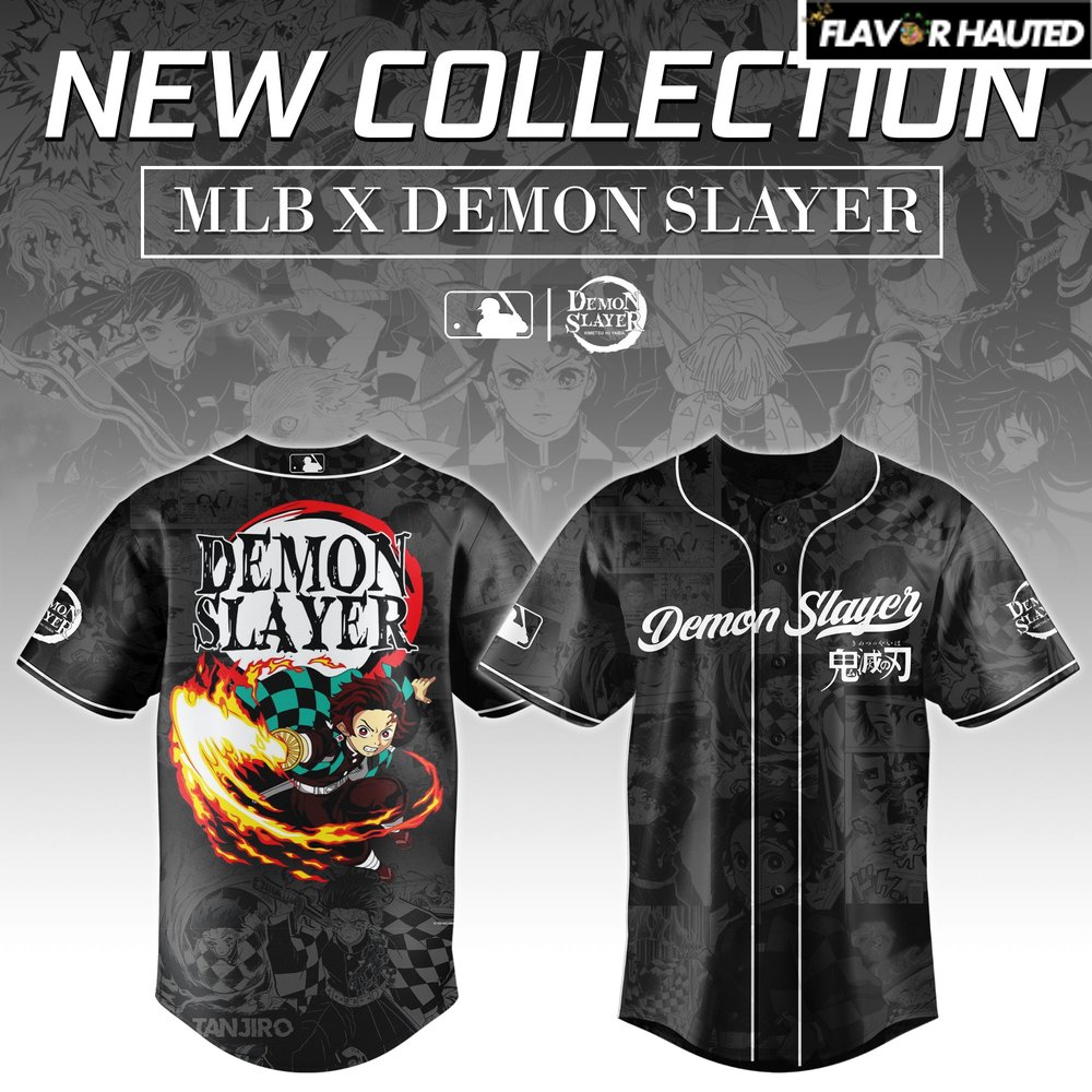 Kamado Tanjirou Demon Slayer x MLB Limited Edition Baseball Jersey Kamado Tanjirou Demon Slayer x MLB Limited Edition Baseball Jersey
