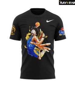 Kansas Jayhawks Monkey D. Luffy One Piece New Black T-Shirt