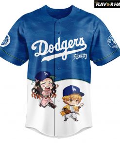 Los Angeles Dodgers MLB x Demon Slayer 2025 Special Baseball Jersey