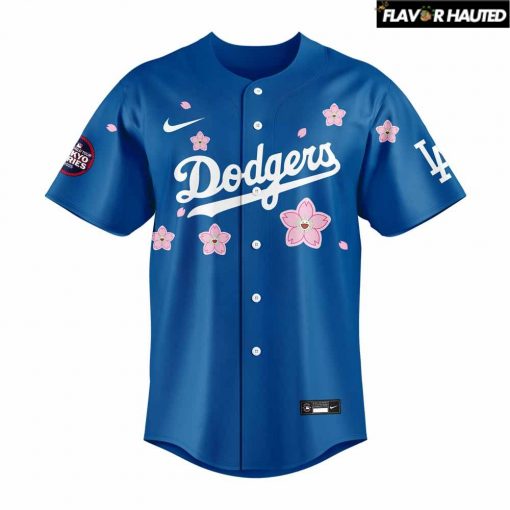 Los Angeles Dodgers Takashi Murakami x MLB World Tour Tokyo Series Blue Baseball Jersey