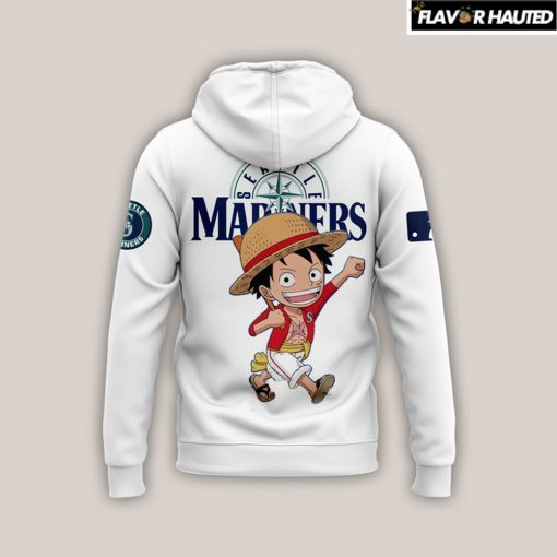 Luffy Straw Hat One Piece x Seattle Mariners Special Hoodie