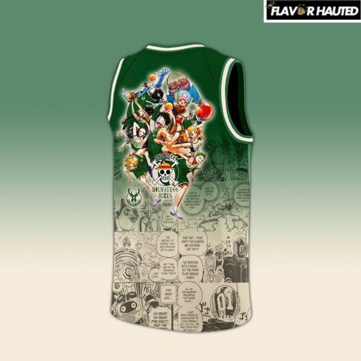 Milwaukee Bucks x Luffy One Piece Special Basketball Jersey