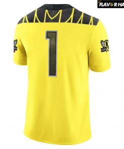 Oregon Ducks Alternate Costom Special Gold Football Jersey