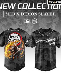 Rengoku Kyojuro Demon Slayer x MLB Limited Edition Baseball Jersey