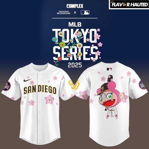 San Diego Padres Takashi Murakami x MLB World Tour Tokyo Series White Baseball Jersey