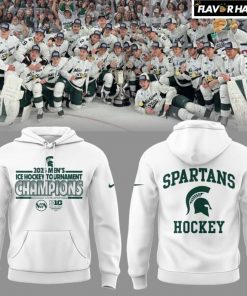 Spartans Men’s Ice Hockey x BIG10 Championship White Hoodie