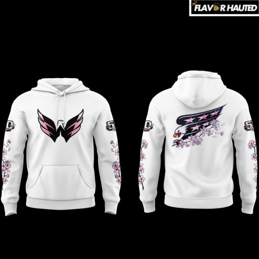 Washington Capitals Behind The Bloom Limited Edition White Hoodie