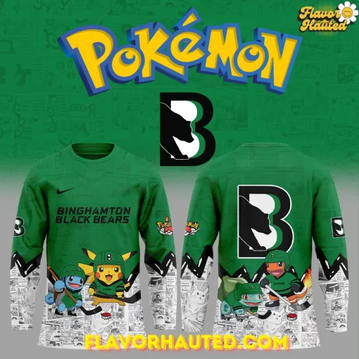 Binghamton Black Bears x Pokémon Special Hockey Jersey