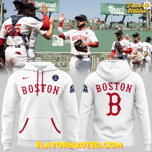 Boston Red Sox 2025 Boston Strong White Hoodie