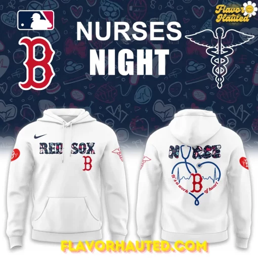 Boston Red Sox Nurses Night Special White Hoodie