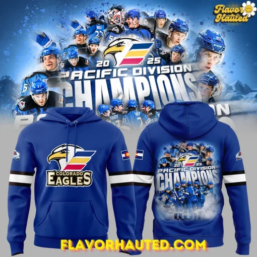 Colorado Eagles 2025 Pacific Division Champions Hoodie