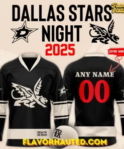 Dallas Stars x Texas Rangers Night 2025 Custom Hockey Jersey