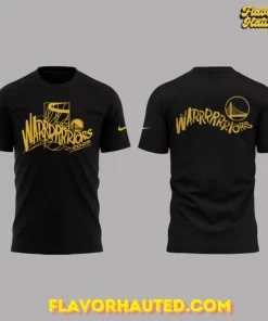 Golden State Warriors NBA Playoffs 2025 Black T-Shirt