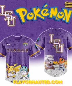 LSU Tigers Football Pokémon Go Special Baseball Jersey