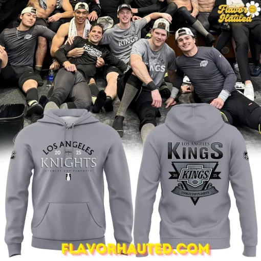 Los Angeles Kings Stanley Cup Playoffs 2025 Victory Grey Hoodie